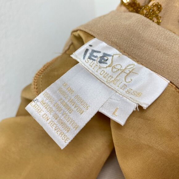 Soft Surroundings Mocha Gold Sequin Full Maxi Skirt Large Festival Gypsy Fairy - Picture 11 of 13